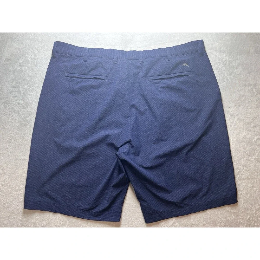 Tommy Bahama Shorts Mens 42 LG Navy Chip Shot Island Zone Golf Shorts Ripstop